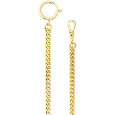 Taschenuhrenkette REGENT "P-46", gold (goldfarben), Schmuck-Wechselteile, HerrenB:5mm L:30cm, Messing, Damen, Herren, unsisex, ideal auch als Geschenk, Schmuck Uhrenarmband, B:5mm L:30cm