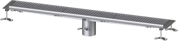 Kessel Ferrofix Kastenrinne 6015150 Edelstahl, 158x1550x58mm, Auslauf senkrecht