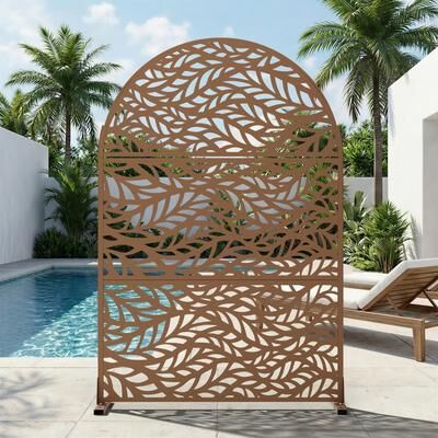 Dovelina Metal Privacy Screen Outdoor Privacy Screen Outdoor Privacy Panel