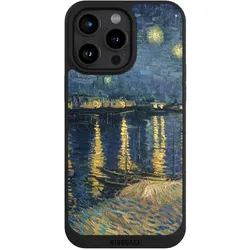 Nivocase Handyhülle für Apple iPhone 15 Pro Max Hülle NIVOpure Case Schwarz Kunst Malerei (Apple iPhone 15 Pro Max), Smartphone Hülle, Schwarz