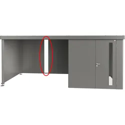 Biohort Lichtpaneel aus Acrylglas für Neo Seitendach Rück- oder Seitenwand Alle Neo Seitendächer ab Gr. 2 quarzgrau-metallic