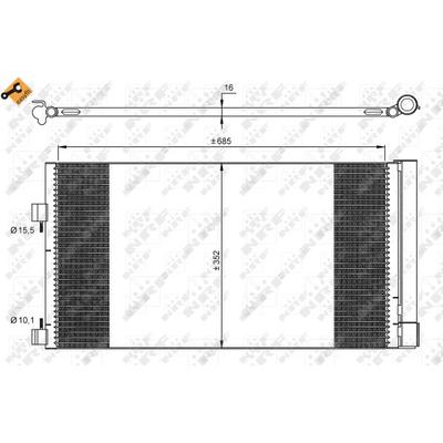 NRF Kondensator, Klimaanlage EASY FIT 35890 für RENAULT