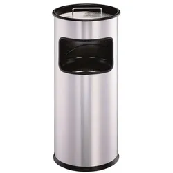 Durable Stand-Papierkorb mit Ascher silber, 62 cm