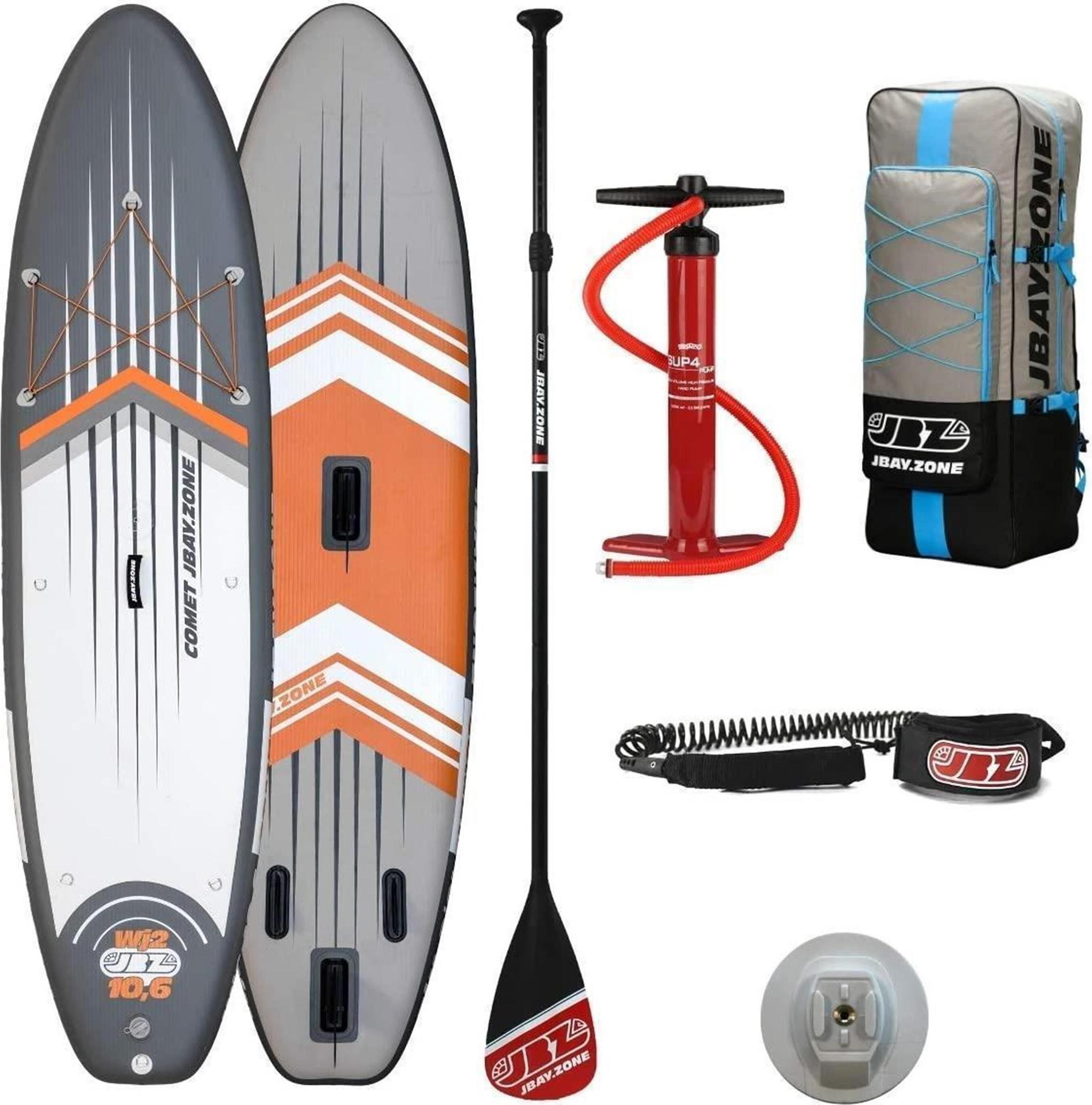 JBAY.ZONE WJ2 Comet Touring SUP Board Komplettset grau