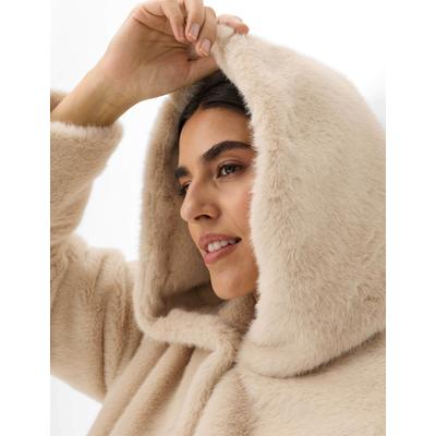 Funktionsmantel BRAX "Style ILONA", Damen, Gr. 38, beige (hellbeige), 100% Polyester, Mäntel