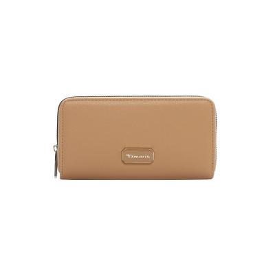 Geldbörse TAMARIS "Geldbörse TAS Katharina", Herren, beige (sand 420), Obermaterial: 60% Polyurethan PU. 40% Polyester PES., Kleinlederwaren