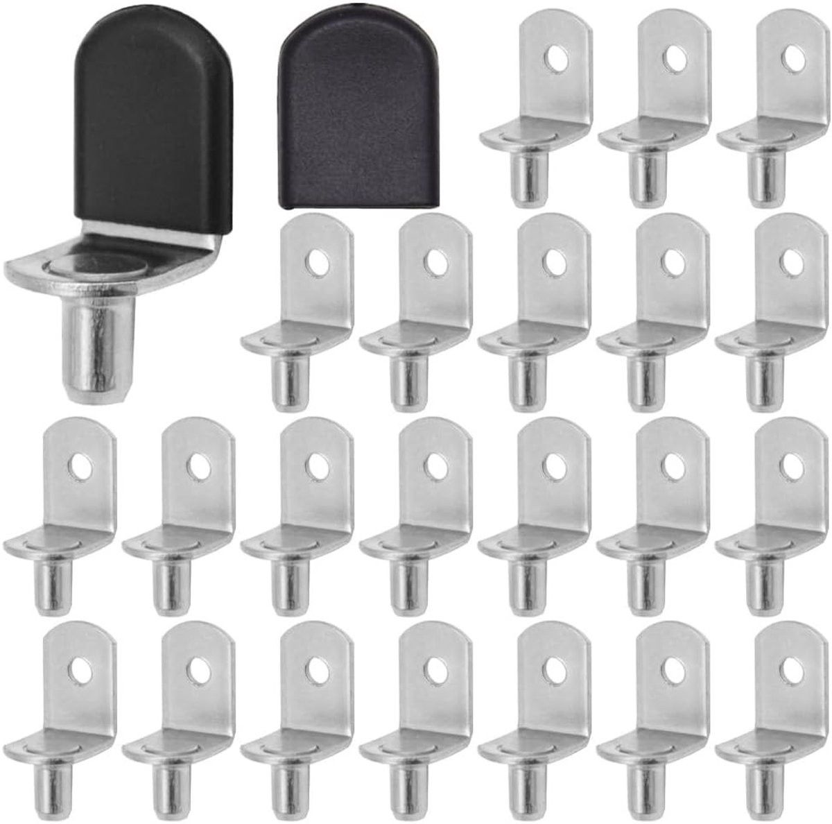 30 Stuks L-vormige Metalen Planksteunen voor Kasten en Boekenkasten