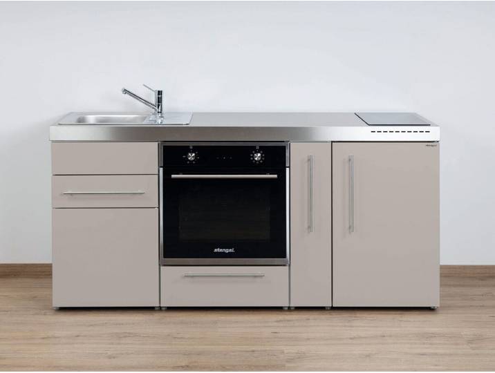 Stengel Küchenzeile MPB 180 A mit Kühlschrank, Backofen und Induktionskochfeld, Miniküche Premiumline, 180 cm