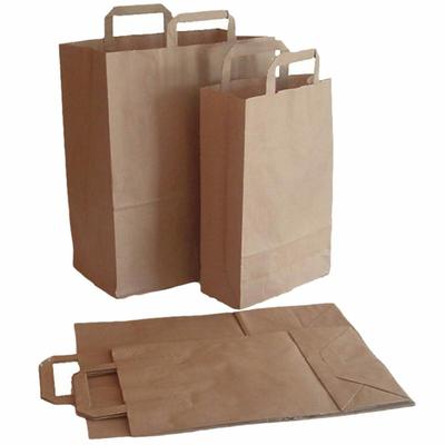 VEPATIM 250 Papiertragetaschen aus Kraftpapier 180+ 80x220mm braun 70 gr.