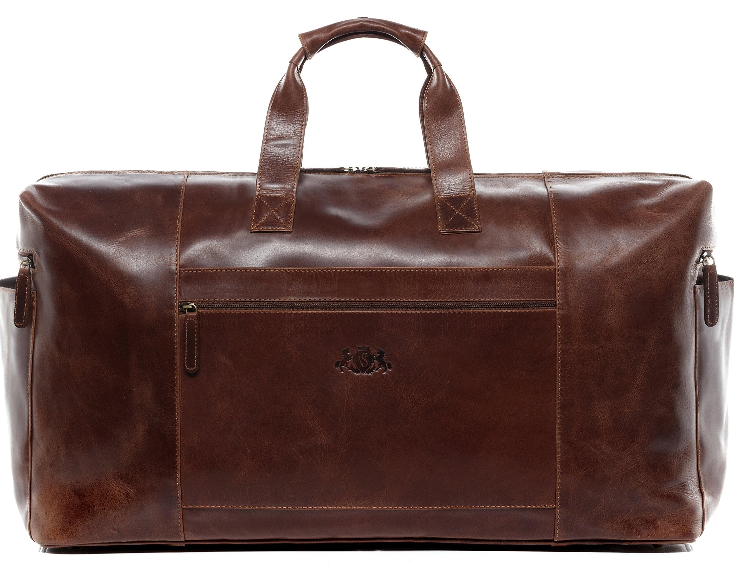 Handgefertigte Echtleder Reisetasche für Wochenende und Urlaub