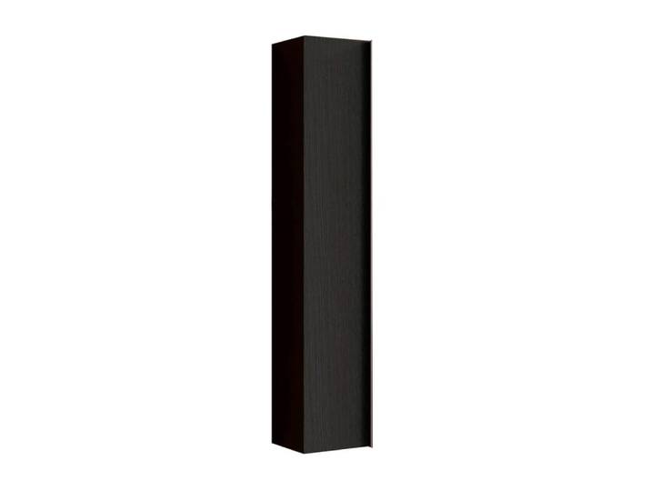 Colonne murale suspendue 1 porte aspect bois finition noir