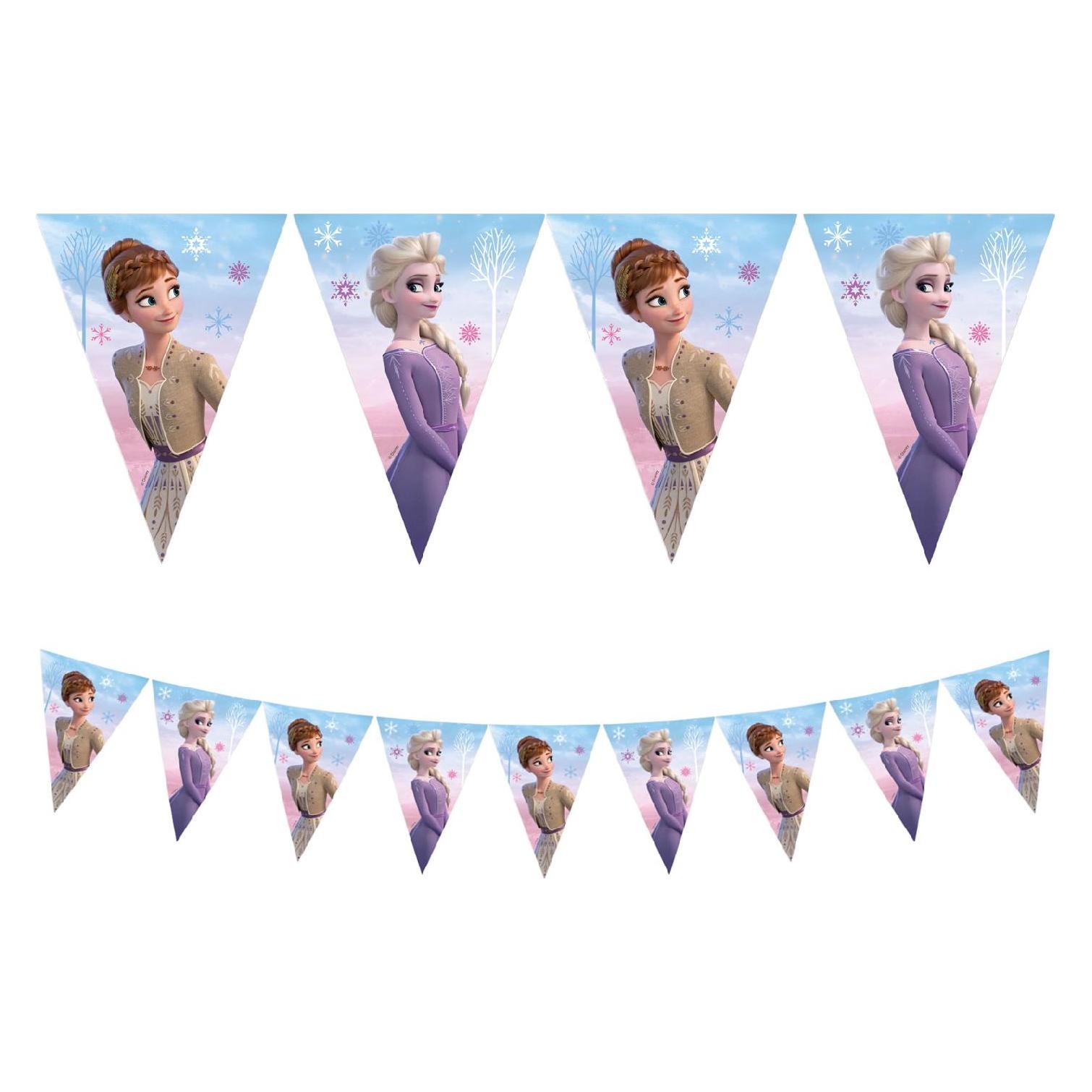 Magni Procos 93843 - Flaggenbanner Frozen 2 Wind Spirit, FSC Mix, Hängedekoration, Girlande, Geburtstag (1 Stk.) (488344)