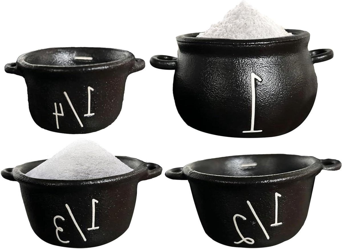 Black Witch Cauldron Halloween Decoratie - Gothic Snoepbak met Handvat
