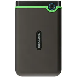 Transcend Externe Festplatte HDD (2 TB), Externe Festplatte, Grün, Schwarz, Grau
