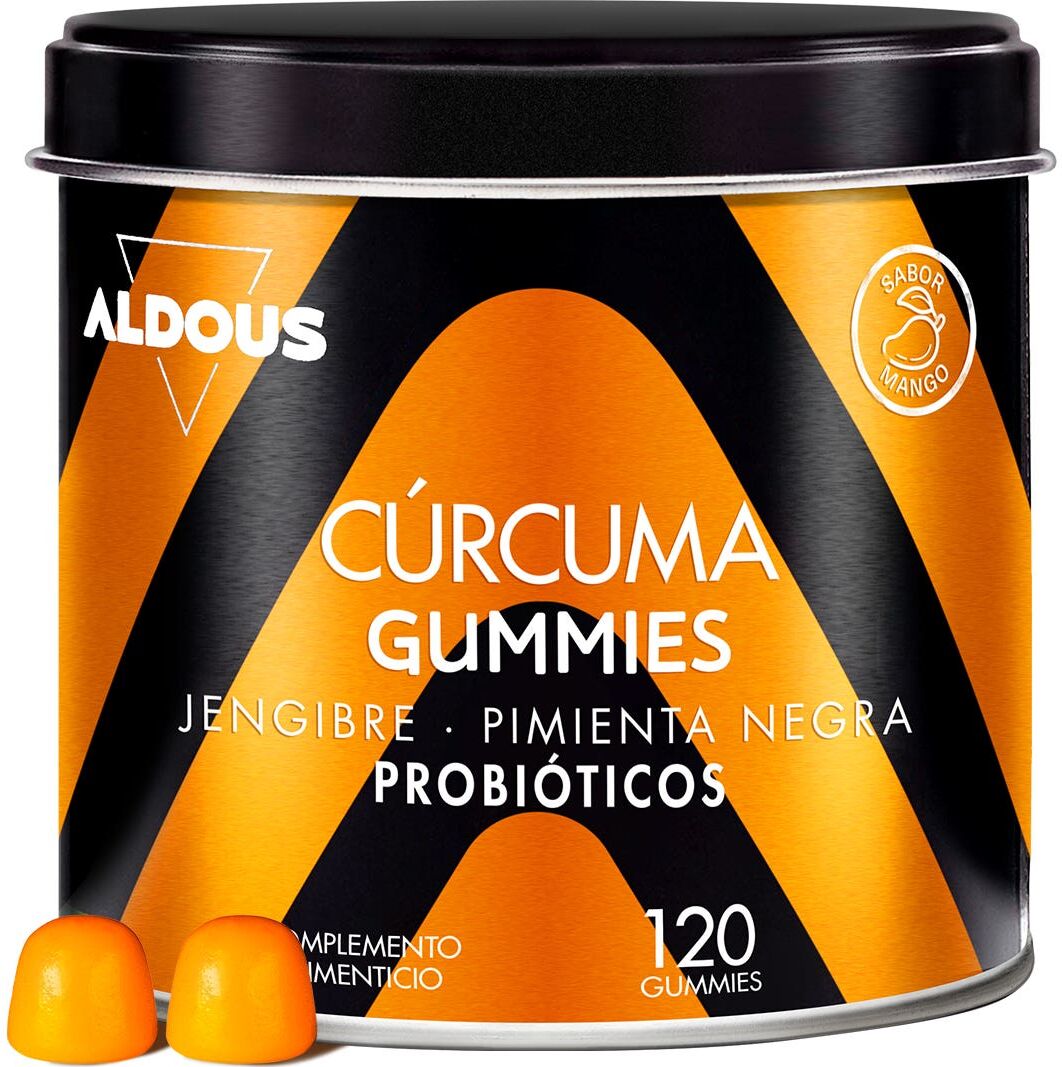Aldous Bio Cúrcuma Jengibre Pimient Negr + Probiot 2500mg 120uds