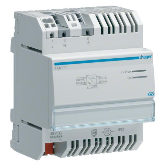 Hager Spannungsversorgung 320mA TXA111 m.1Ausgang u.1Drossel KNX (TXA111)