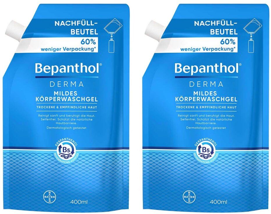 Bepanthol Derma Mildes Körperwaschgel Nachfüllbeutel 2x1X400ml