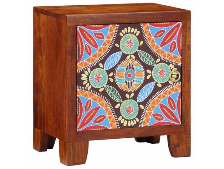 HEFZGDB Massivholz Nachttisch Akazie 40x30x45 cm mit robuster Platte und Holzbeinen für Stauraum und Stabilität, pflegeleichtes Wohnzimmer Möbelstück