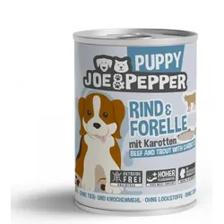 Joe & Pepper Dog Puppy Rind & Forelle 400g Welpenkost