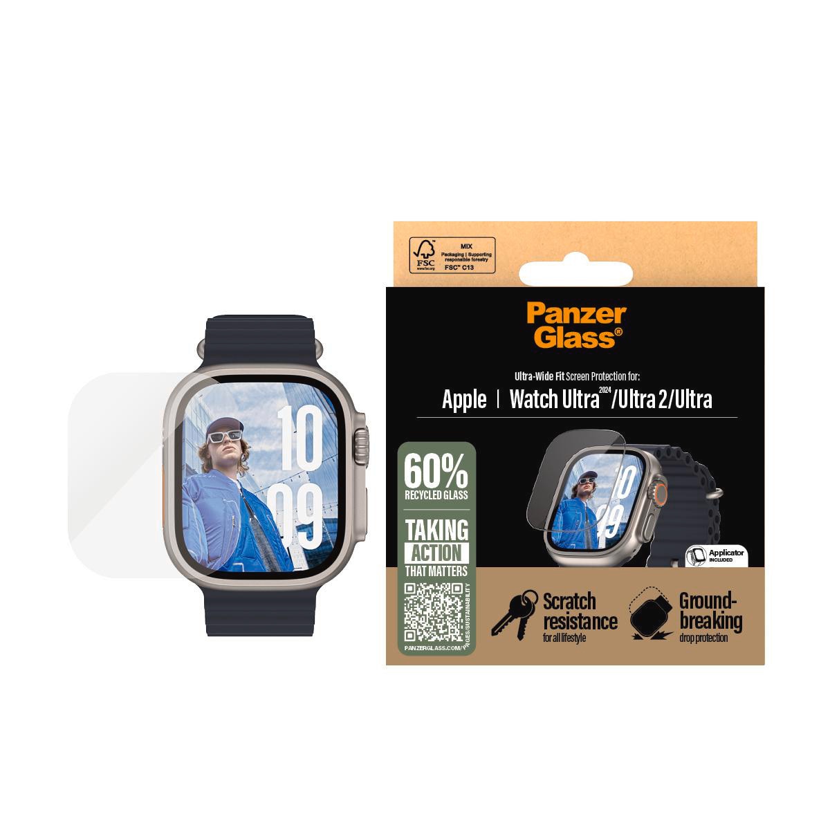 PanzerGlass Displayschutz Apple Watch Ultra 2 Ultra-Wide Fit 3712