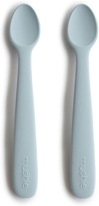 Mushie Silicone Feeding Spoons spoon Powder Blue 2 pc