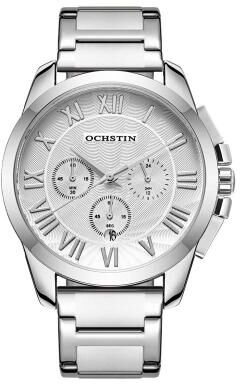 Everyday Crate OCHSTIN 7242 Mens Waterproof Quartz Stainless Steel Watch silver White
