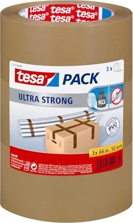 Tesa tesapack Paketband 3 Rollen braun