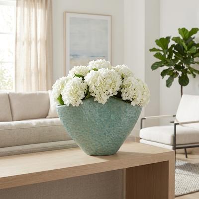 Sagebrook Home Decorative Vase - Green Ceramic Modern Textured, 13 in.