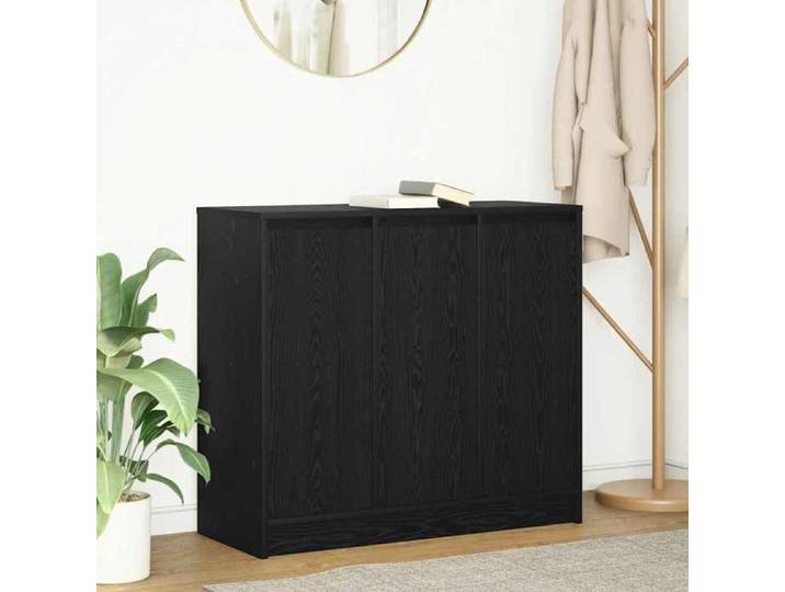 Buffet chêne noir 85x34x76 cm bois d'ingénierie meuble de rangement meuble de rangement de cuisine meuble de 861626