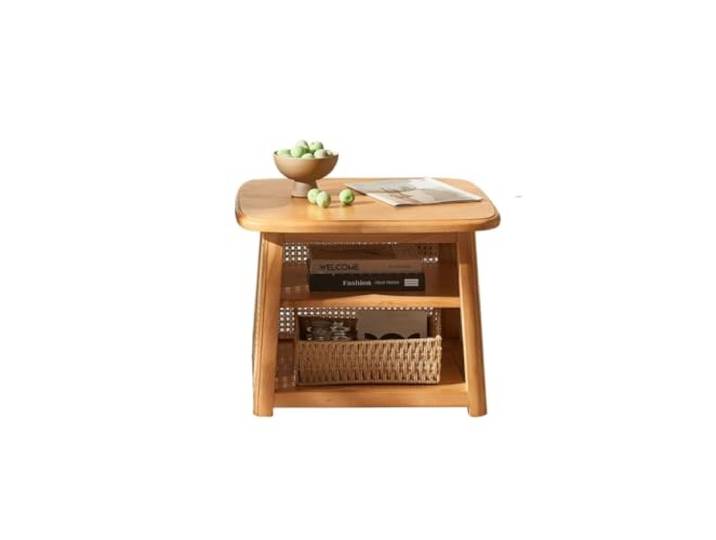 ksjdieunf Couchtisch Couchtisch Retro Massivholz Quadratischer Beistelltisch Kleiner Niedriger Tisch Tische for Wohnzimmer(B)