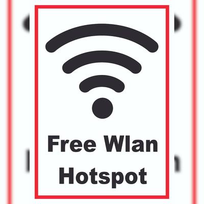 HB-Druck Free Wlan Hotspot Schild A2 (420x594mm)