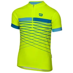 Etape Lucky Kindertrikot Kurzarm – Gelb Fluo/Blau Gr. 140-146