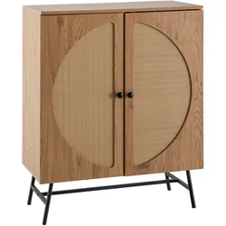 Sideboard Eichefarben/Rattan