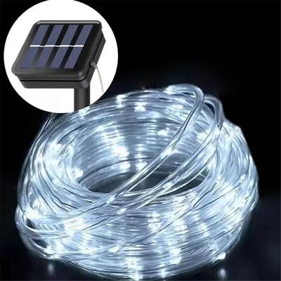 Inspired Finds Solar LED Tube String Lights Waterproof Outdoor Garden Party Decor white 100leds
