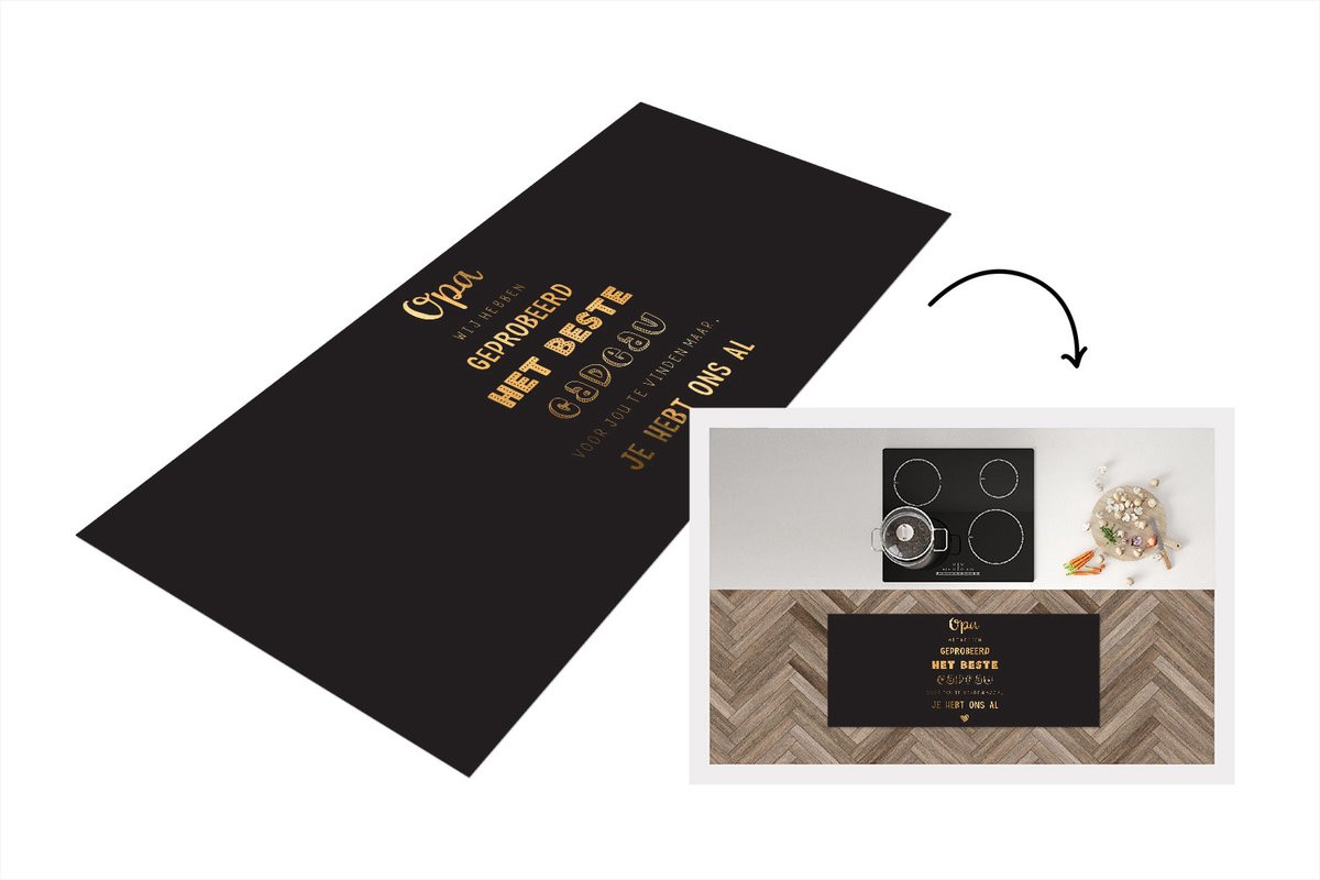 KitchenYeah Keukenloper met Quote - Vinyl - 120 x 50 cm