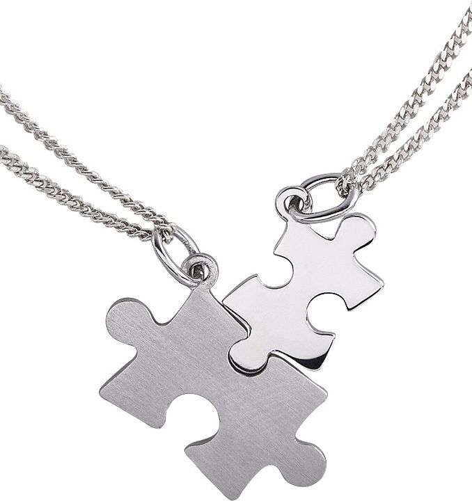 Schmuckset FIRETTI "Multipack Schmuck Geschenk Silber 925 Halsketten LIEBE", silber (silberfarben), Schmuck_Sets, Damen, Silber 925 (Sterlingsilber), Schmuckset