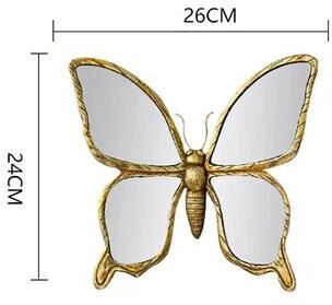 Inspired Living Vintage Gold Dragonfly Wall Mirror Decor Resin Wall Art For Elegant Living Spaces butterfly
