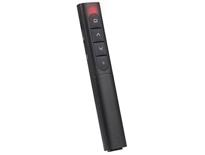 Nuvance, Presentatie Klikker, Draadloze Presenter voor Presentatie, USB Powerpoint Afstandsbediening met Laser Pointer, Zwart