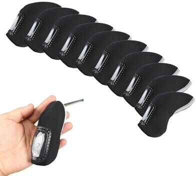 Uplifted Goods Golf Club Head Cover Set 10pcs Black