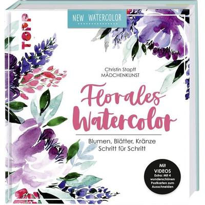 Florales Watercolor, Gebundene Ausgabe von Christin Stapff, Frechverlag GmbH