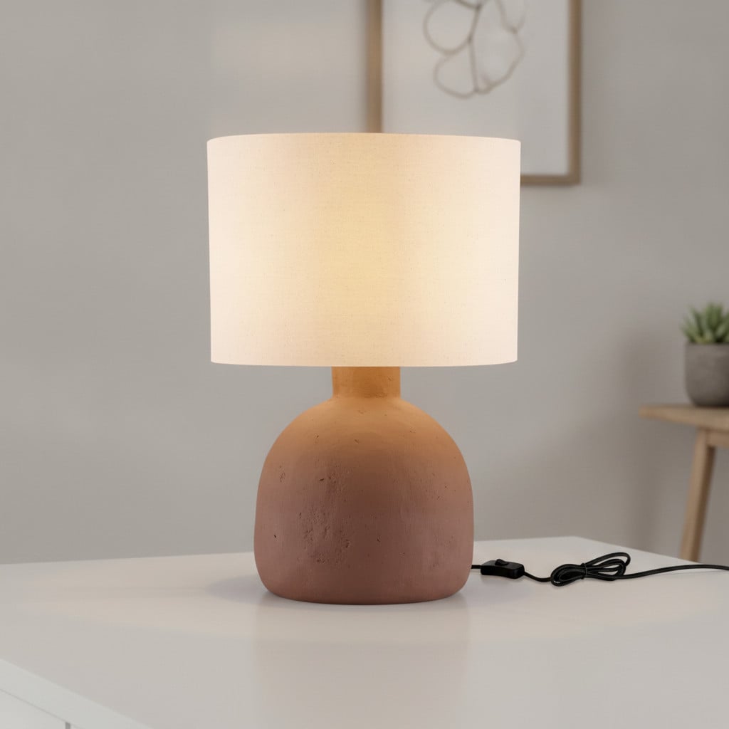 Lyora Tafellamp - Beige/Bruin - Keramiek