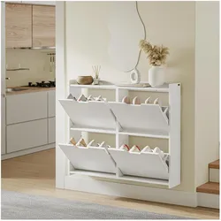 SoBuy, Schuhschrank, FSR100-E-W (30 x 80 x 100 cm)