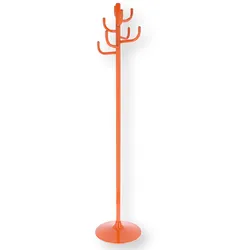 Kleiderständer Kaktus aus Metall, modern, Orange, 8 Haken, stabiles Design von Jan Kurtz