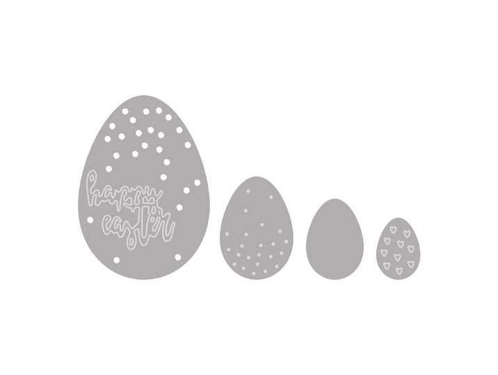Rayher Stanzschablonen Set Ostereier 1.5 × 4.5 cm 4 Stück
