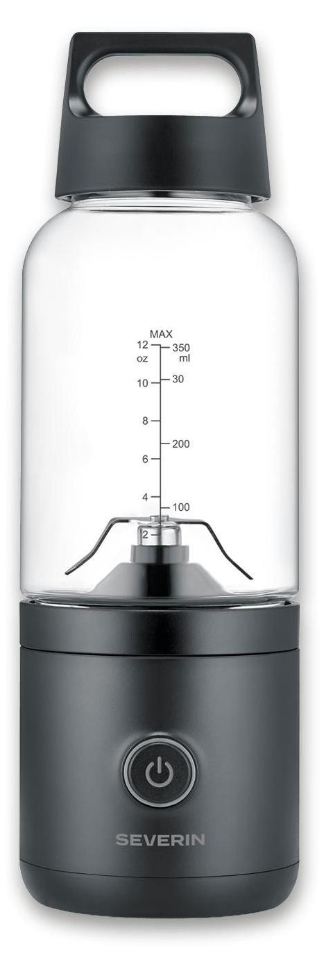 Severin SM 3744 Staande mixer met ijscrusher, 0,35 liter, Zwart, Transparant