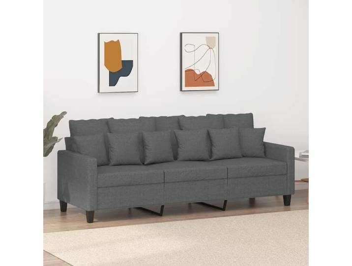 Solde d'été Canapé confortable Canapé à 3 places Gris foncé 180cm Tissu 653824