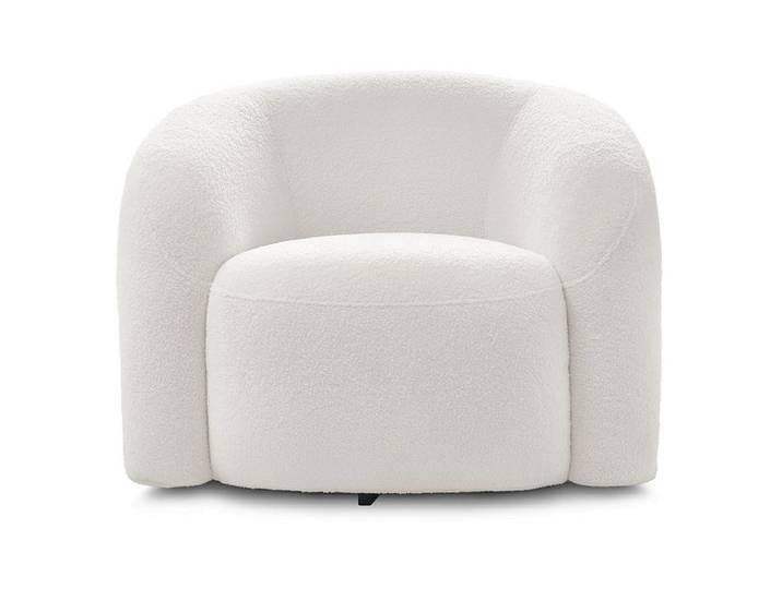 Sessel BOBOCHIC ELINA Boucle-Stoff weiss