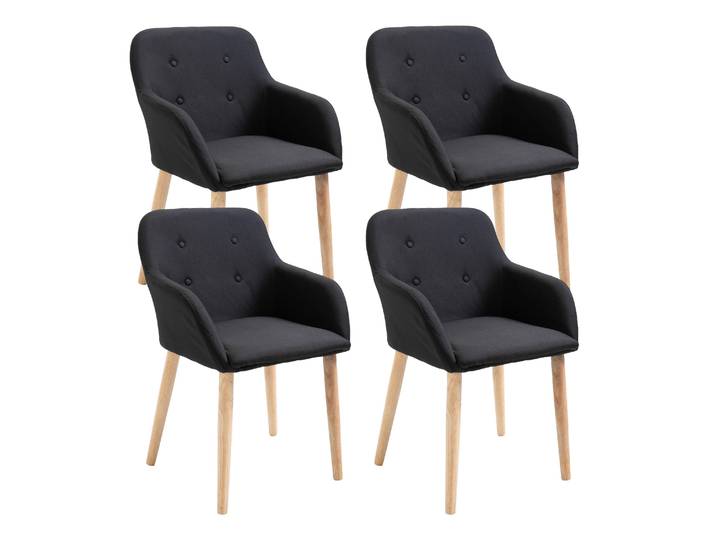 Esszimmerstuhl FABIO 4er Set schwarz