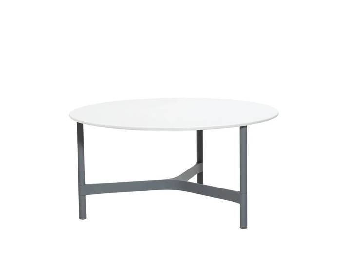 Cane-line Twist Couchtisch groß Ø90 cm White-light Grey