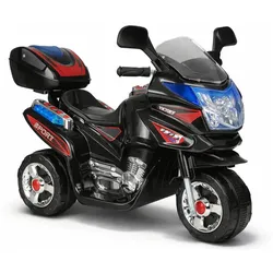 Elektromotorrad für Kinder HC8051 Schwarz Motorrad LED Frontscheinwerfer
